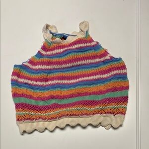 Colorful Striped Knit Tank Top